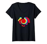 Photo Gallery donna tacchino colorata regalo thanksgiving donna uomo bambini maglietta con collo a v Photo Gallery donna tacchino colorata regalo thanksgiving donna uomo bambini maglietta con collo a v