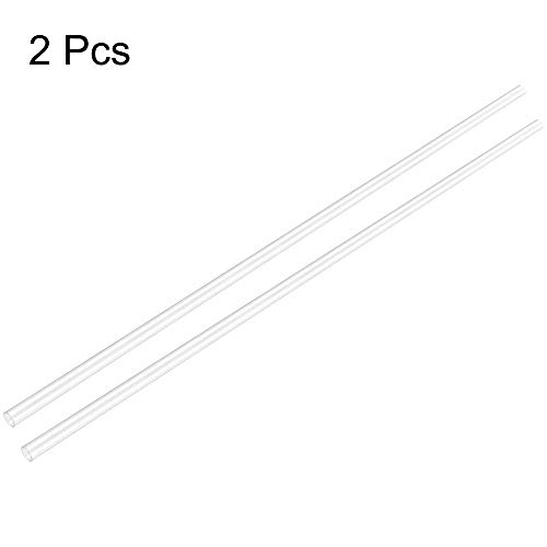 Image of uxcell 2pcs Clear Rigid Tubing 5mm(3 /16'') ID x 6mm(1 /4'') OD x 1.64Ft Length Round Plastic Polycarbonate Tube