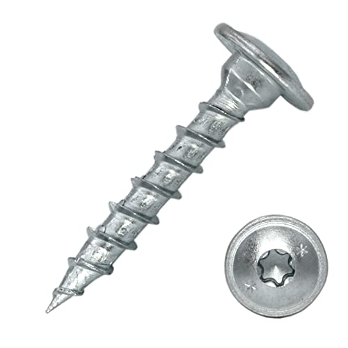 BRESKO Pfostenverbinderschrauben Pfostenschrauben Holzschrauben Schrauben Tellerkopf verzinkt Vollgewinde (8x40 mm - 50 Stück) BRESKO Pfostenverbinderschrauben Pfostenschrauben Holzschrauben Schrauben Tellerkopf verzinkt Vollgewinde (8x40 mm - 50 Stück)