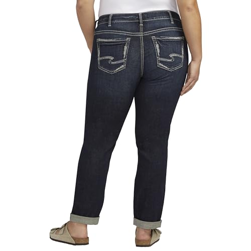 Silver Jeans Co. Women's Plus Size Mid-Rise Boyfriend Jeans3
