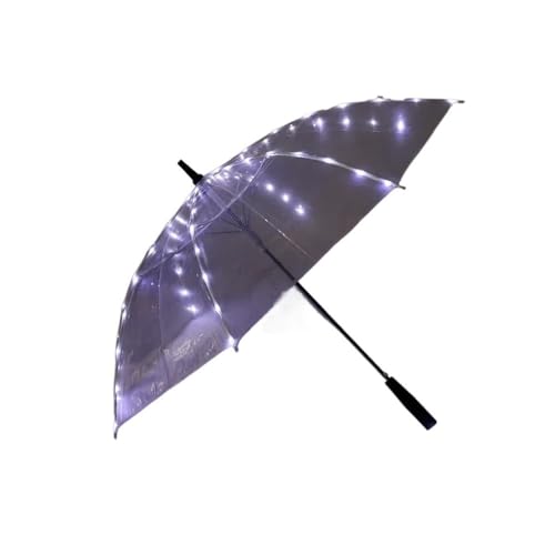 YUEMOL Parapluie Led Parapluie Led 4 couleurs, parapluies transparents avec lampe torche, for photographie de mariage, fête d'anniversaire, cadeaux de noël(Style A)