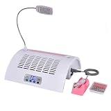 Estrattore di polvere per unghie, Aspirapolvere for unghie 4 in 1 da 60 W, trapano for lucidatura multifunzionale, lampada for fototerapia a LED, macchina integrata, strumento for la cura delle unghie