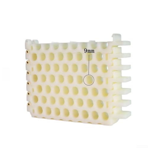 Anneau de rangement en nylon blanc pour câbles Cat5 Cat6 Cat7 – Tube de rangement multi-trous 9,2 x 8,7 cm (8 x 6)