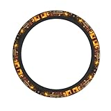 Entworfen für den allgemeinen Gebrauch, diese Lenkradhülle von WZYWHJ mit klassischen Oldtimern ist sowohl für Männer als auch für Frauen geeignet, bietet einen komfortablen Griff und verbessert das Fahrerlebnis.