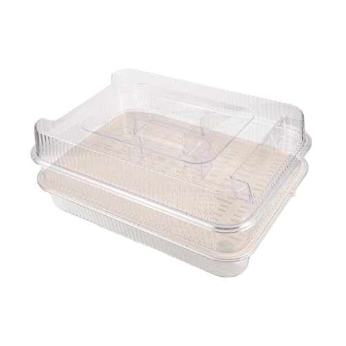 SOLUSTRE Ice Storage Bin Chilled Serving Tray Leakproof Plastic Party Platter for Outdoor Gatherings