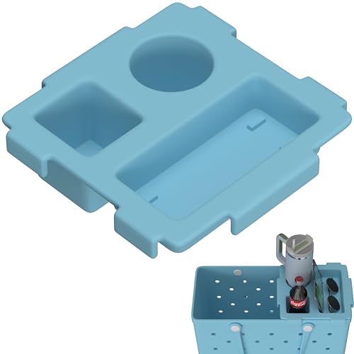 Top Cup Holder Tray Accessory for Bogg Bag X-Large - Fit for Stanley Cup - Waterproof EVA Storage Lid with Cup Holders, Pool & Picnic Accessories (Blue)