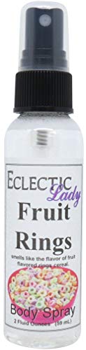 Eclectic Lady Fruit Rings Body Spray, Double Strength, 2 ounces, Body Mist for Women with Clean, Light & Gentle Fragrance, Cologne with Soft, Subtle Aroma For Daily Use