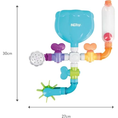 Nuby Wacky Waterworks – Bade-Spielzeug mit Saugnapf | Kognitives Wachstum für Kinder | Interaktives Wasserspielzeug | Spaßig und lehrreich | Ab 18 Monaten
