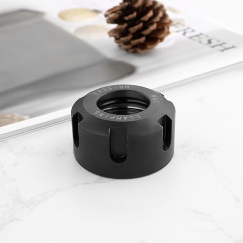 YINETTECH Prcatica ER25UM Spannzangenmuttern, 40 Marken-Befestigungen, Metallspannzangenmutter für Fräsen, Graviermaschine, Bohrfutterhalter, Drehmaschine, 3 Stück