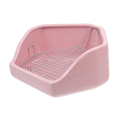 CORHAD うさぎのトイレ モルモットの檻 大きなハムスターケージ ウサギ小屋 トイレトレーニング用トイレ フィーダ 犬ケージ トイレ おもちゃ チンチラのケージ ピンク セラ