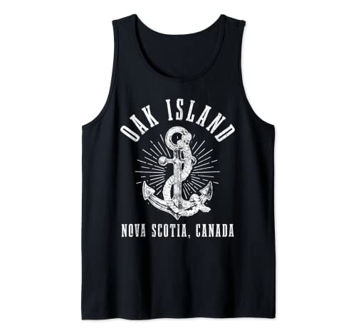 Oak Island Nova Scotia Canadá - Anclaje vintage náutico Camiseta sin Mangas