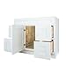 Hollywood Fabiani Design Bathroom Vanity Drawer Base Cabinet 42 in. W x 21 in. D x 34.5 in. H in Shaker White Ready to Assemble