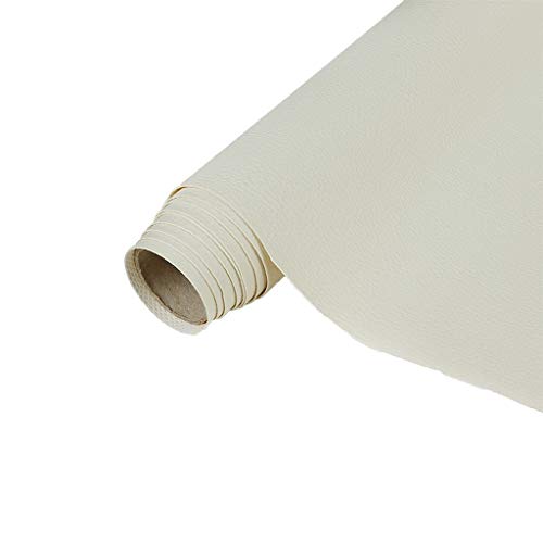 Tissu cuir synthétique souple pour réparer un canapé usé, coupon blanc de 1.6x3m