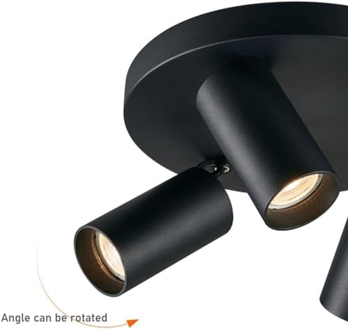 Kits d'éclairage sur rail réglables avec spots orientables simples