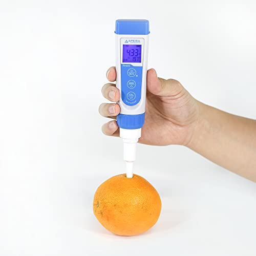 Apera Instruments Premium-Series Ph60S Food Ph Pocket Tester Kit, Swiss Spear Ph Electrode, ±0.01 Ph Accuracy, -2.00-16.00 Ph Range (Ai313) #TOP7
