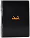 Rhodia 193009C notatnik (z podwójną spiralą, mikroperforowany, w kratkę, DIN A4, 80 g, 22,5 x 29,7 cm, 80 arkuszy), 1 sztuka czarny
