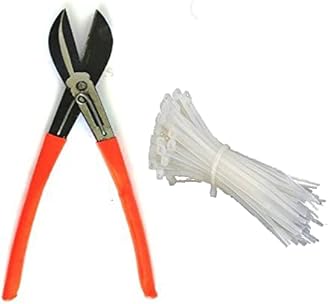 SAI PRASEEDA UV Stabilized Garden Fencing Net_Tree Guard Net_Anti Bird Net_PVC Virgin HDPE_3.3 Feet Height X 15 Feet Length_Green Color_800 GSM with 1 Cutter and 100 PVC Tags SHJAMN3