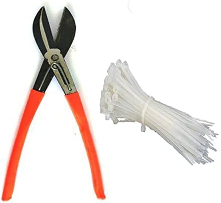 UV Stabilized Garden Fencing Net_Tree Guard Net_Anti Bird Net_PVC Virgin HDPE_4 Feet Height X 25 Feet Length_Black Color_800 GSM with 1 Cutter and 100 PVC Tags SHJAMN16