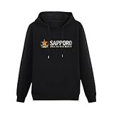YANGDUJUN Distressed Sapporo Beer Mens Hoodies Casual Cotton Unisex Black Sweatshirts XXL