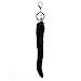 surell - Genuine Fur Pom Mink Tail Bling Keychain - Bag Purse Charm - Luxury Pocketbook Accessory (black)