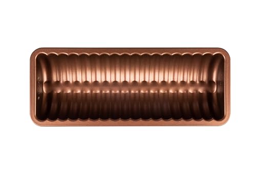 Sallys Rehrückenform 32 cm x 12,5 cm x 4,5 cm mit spezieller Antihaftbeschichtung (PFAS- und PTFE-frei, PFOA frei) - für Rehrücken oder Ciabatta, Backform