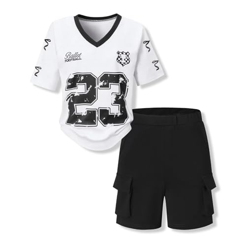 Image of 7-14Y Tween Girl Clothes 2 Piece Short Sleeve Tie Dye Heart Print Top and Shorts Teen Girl Summer Outfits Short Set