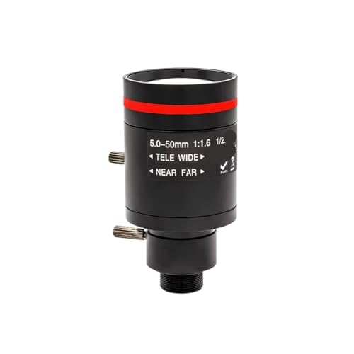 BQHHWTZ HD 5MP Varifocal M12 Mount Lens 50mm 1 2 IR Filter Manual and Zoom for Security Camera Long Distance View