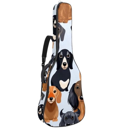 Étui guitare acoustique 101,6 cm étanche avec poches de rangement