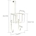 ORLESS Over The Door/Wall Mount Ironing Board Hanger, Laundry Room Iron and Ironing Caddy Board Storage Holder Cream