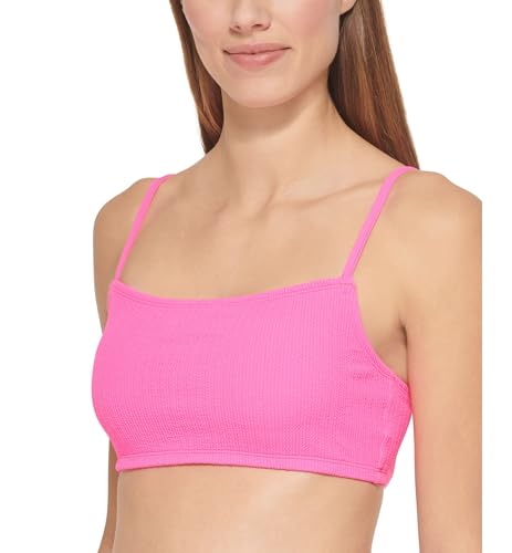 DKNY Haut de bikini bralette texturé noir pour femme chic