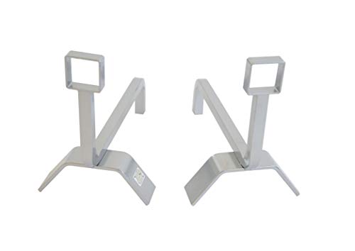 ALARI IN FERRO BATTUTO CHROME- COPPIA ALARI IN FERRO BATTUTO