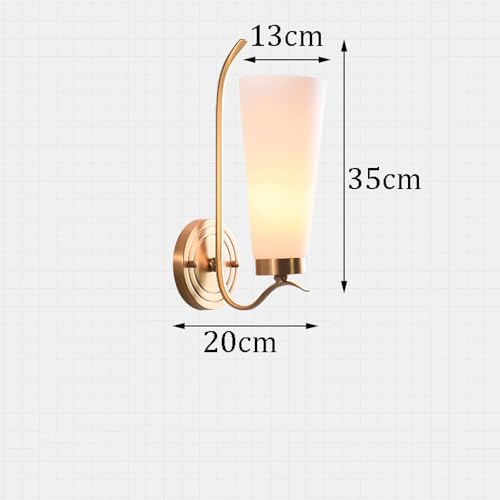 Aplique de pared moderno de latón E27 para decoración del hogar 8