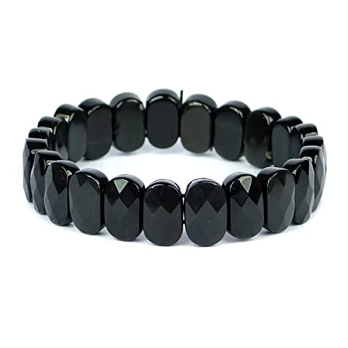 Bracelet d'obsidienne noire Frienemy bijou en pierre cristalline luxe