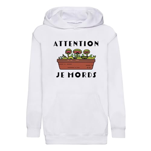 Sweat à capuche enfant plante carnivore en coton premium pour le jardinage
