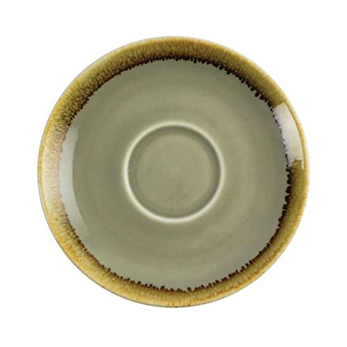 Platillo Olympia GP479 verde musgo de 140 mm con acabado refinado para taza de café 2