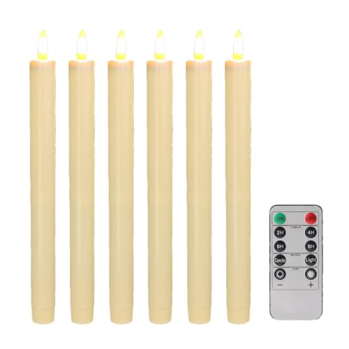 Velas cónicas sin llama LED seguras a pilas para candelabros sin goteo