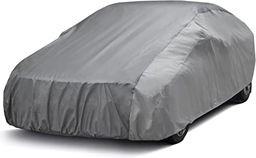 Image of Auto Oprema Trend Water and Heat Resistant Car Body Cover with Mirror (Grey Taffeta Plain) Compatible with 1 Series Car Bumper to Bumper Accurately.