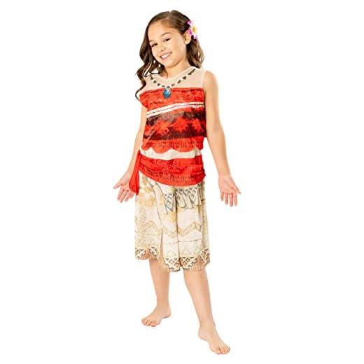 Disney Disfraz Vestido para Niñas Moana Multicolor 7-8 años