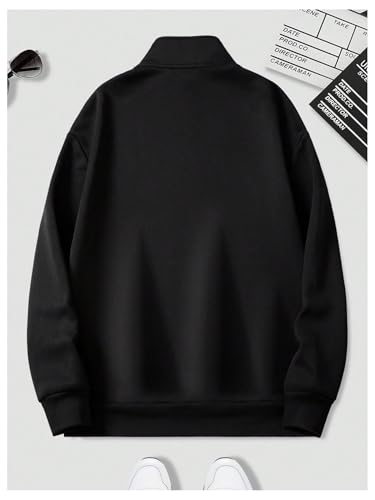 Men's Quarter Zip Pullover Long Sleeve Graphic Sweatshirts Fall Fashion2