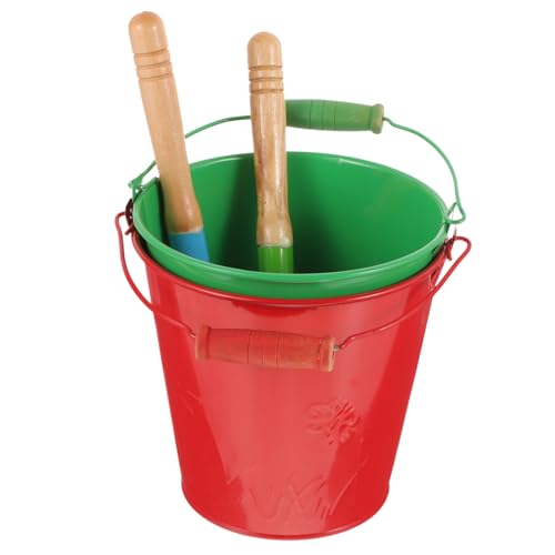 BRIGHTFUFU 4 Stück Garten Blecheimer Pooleimer Für Kinder Sandspielzeug Gefälligkeit Für Strandpartys Sandwanne Wasserspieleimer Sandschaufel Aus Metall Rosa Eimer Mit Sand Spielen Eisen