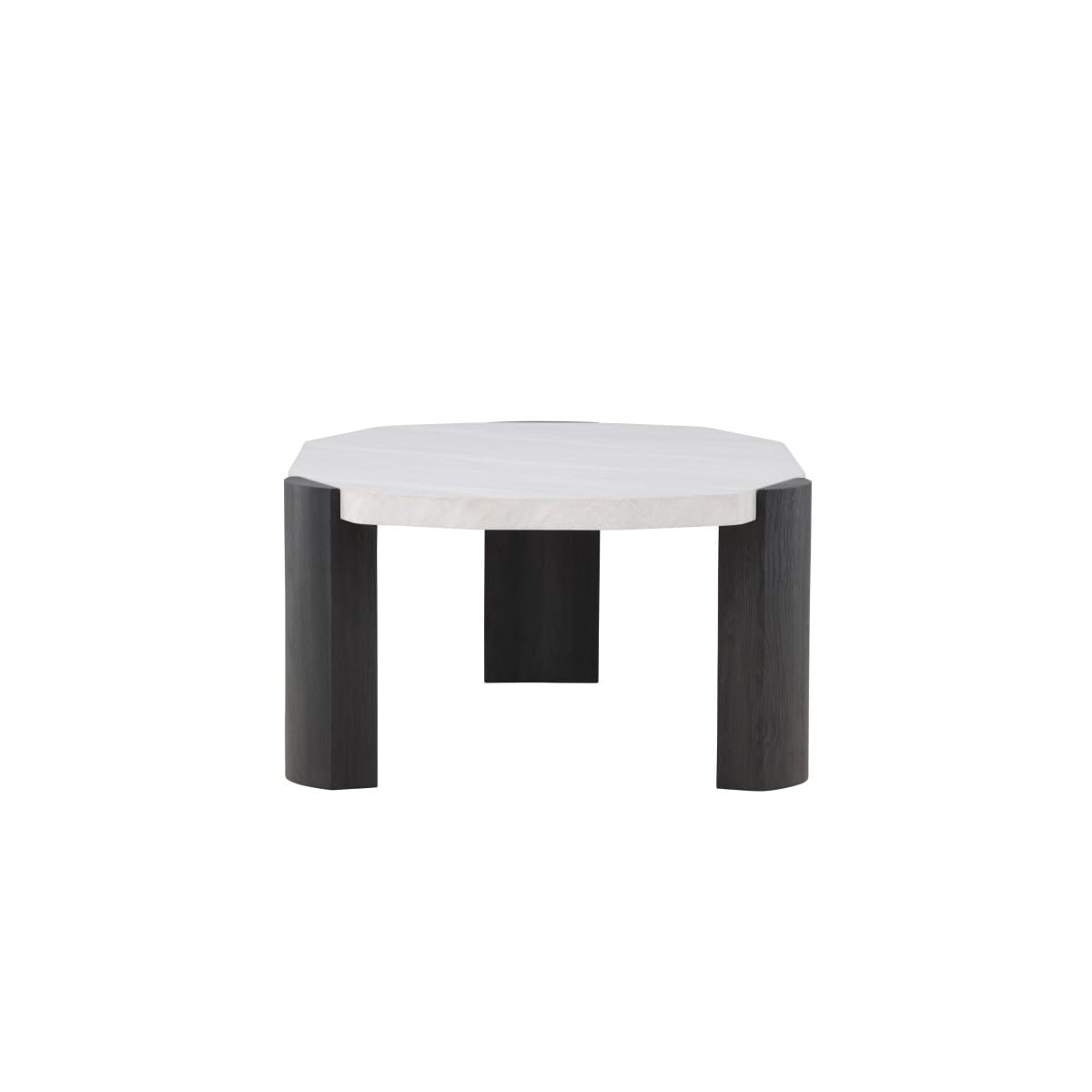 Paris Prix Table Basse Effet Marbre Kres 125cm Beige & Noir