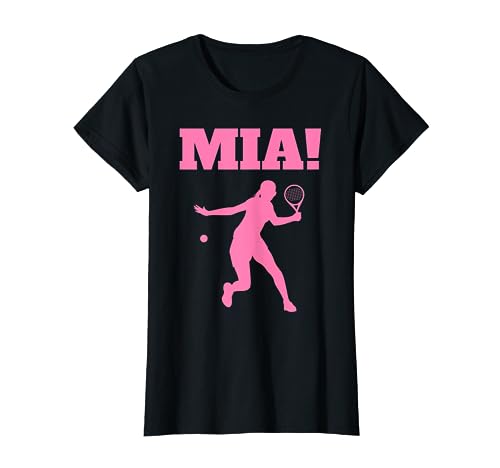 Padel Divertente Silhouette Ragazza Maglietta