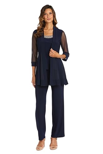 R&M Richards Womens Plus 2PC Jacket Pant Suit