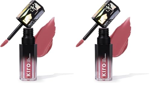 Image of Kiro Velvet Souffle Soft Matte Liquid Lipstick - Plum Merlot, 5ml | Hydrating, Weightless Mousse Texture | High-Pigment, Long-Lasting Matte Finish (Pack of 2)