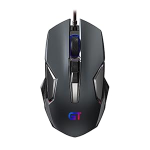RaceGT Gaming Mouse, Wired Gaming Mouse Ergonomic Mouse Gaming 4 RGB Backlight Gamer Optical Gaming Mice with Fire Button for Computer PC Mac Laptop Desktop