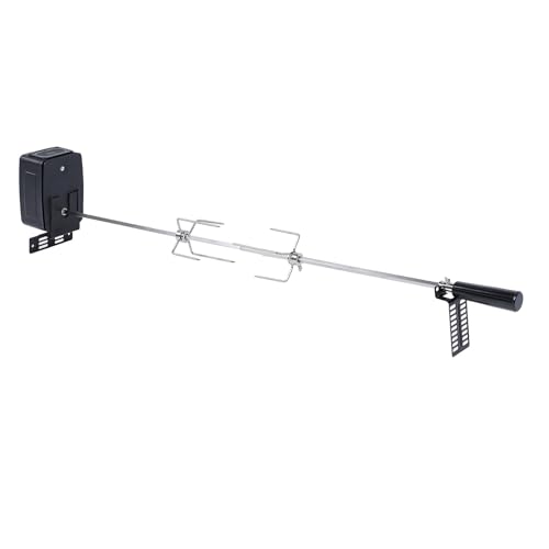 Rotisserie Grill Kit, Stable Rotating Motor BBQ Grill Kit, 15kg Load Capacity, with On Off Switch Design, for Outdoor Roasting, Family Gatherings