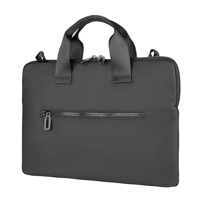 Tucano, Gommo Super Slim Borsa Porta PC per Laptop 14" e MacBook Air 15", Borsa Computer con Tracolla Rimovibile e Tasca Accessori, Materiale Gommato Water Resistant, 36x25,5x2 cm, Nero