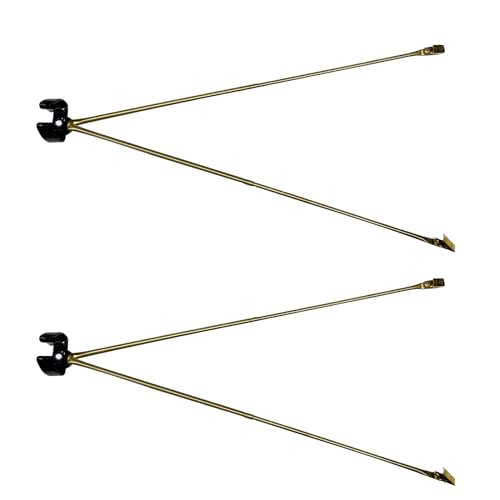 AMZFLAG 2 Pack of Flag Spreaders for Indoor Flag Pole Gold Flagpole Spreader Straightener 50 cm/19.5 inch Metal for Flag Display