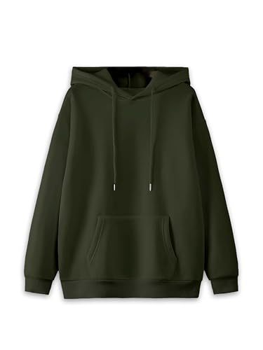 Image of Mack Jonney Solid Hooded Cotton Fleece Sweatshirt for WOMEN-VMACK639218