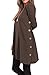 iGENJUN Winter Dresses for Women 2022 Long Sleeve Coffee Dress Button Side Winter Dress Cocktail Formal Dresses Fall Midi Dress Clothes for Work,XXL,Coffee
